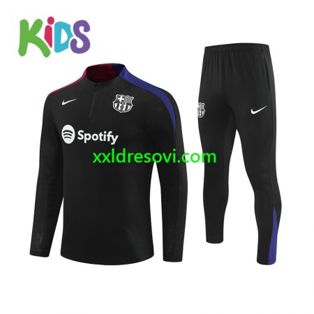 FC Barcelona Dječji Komplet Sweatshirts Crno 2024-2025
